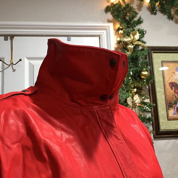Gino diGiorgio  Red Leather Jacket M - Picture 9 of 16